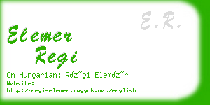 elemer regi business card